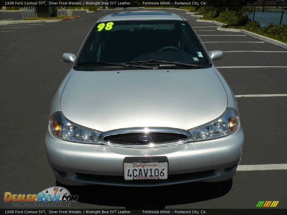 1998 Ford Contour SVT Silver Frost Metallic / Midnight Blue SVT Leather Photo #2