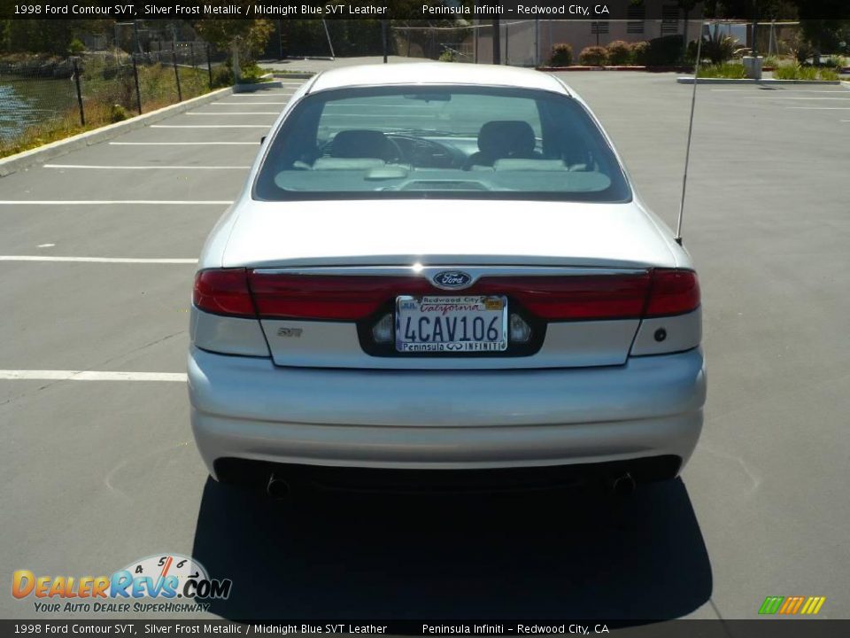 1998 Ford Contour SVT Silver Frost Metallic / Midnight Blue SVT Leather Photo #5