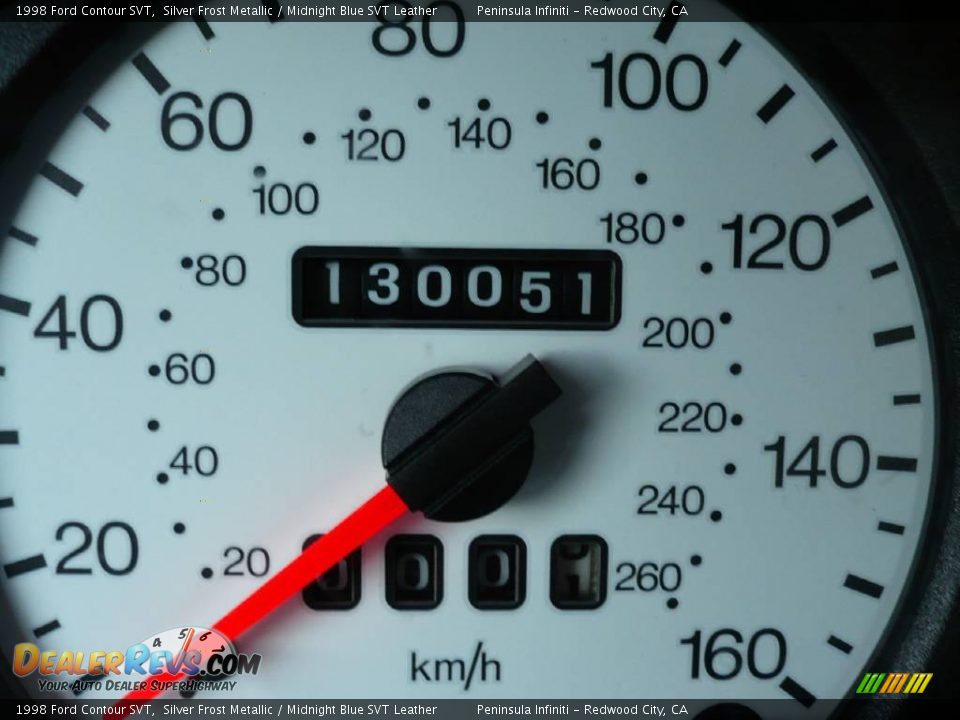 1998 Ford Contour SVT Silver Frost Metallic / Midnight Blue SVT Leather Photo #22