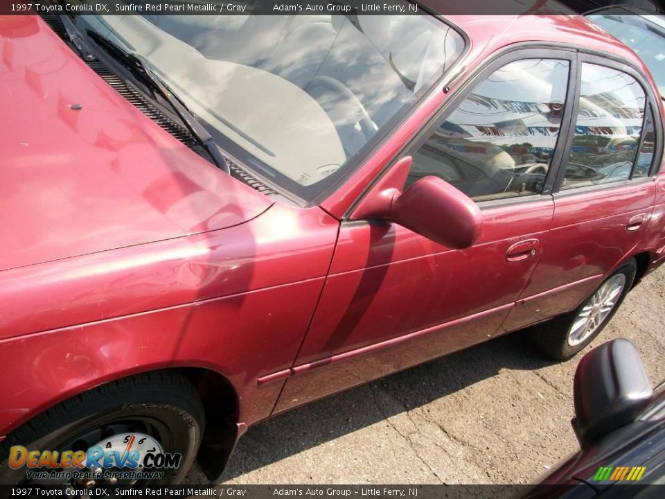 1997 Toyota Corolla DX Sunfire Red Pearl Metallic / Gray Photo #2