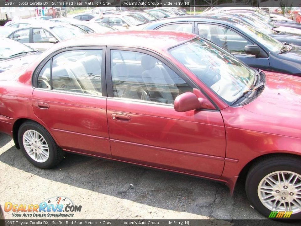 1997 Toyota Corolla DX Sunfire Red Pearl Metallic / Gray Photo #3