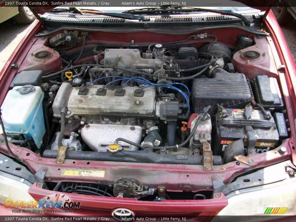 1997 Toyota Corolla DX Sunfire Red Pearl Metallic / Gray Photo #7