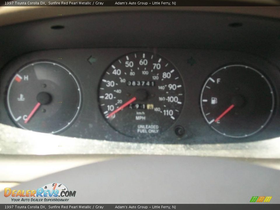 1997 Toyota Corolla DX Sunfire Red Pearl Metallic / Gray Photo #8