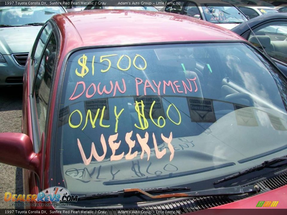 1997 Toyota Corolla DX Sunfire Red Pearl Metallic / Gray Photo #9