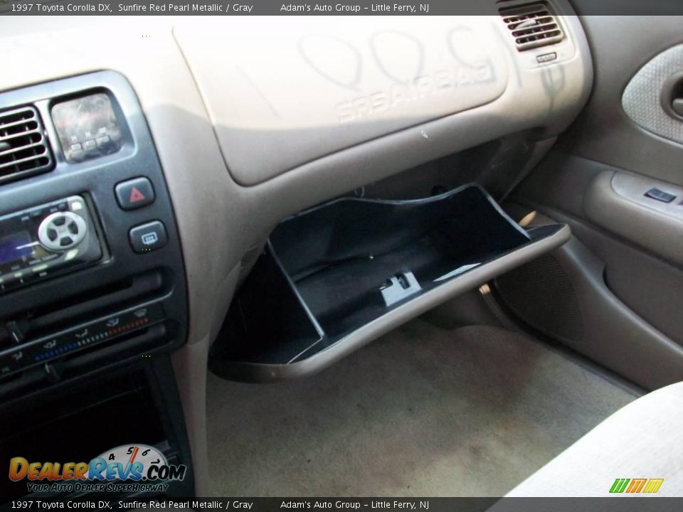 1997 Toyota Corolla DX Sunfire Red Pearl Metallic / Gray Photo #24