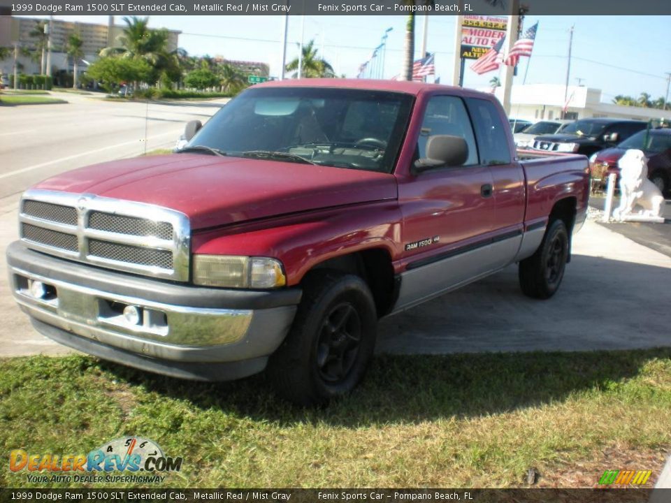 1999 Dodge Ram 1500 SLT Extended Cab Metallic Red / Mist Gray Photo #2