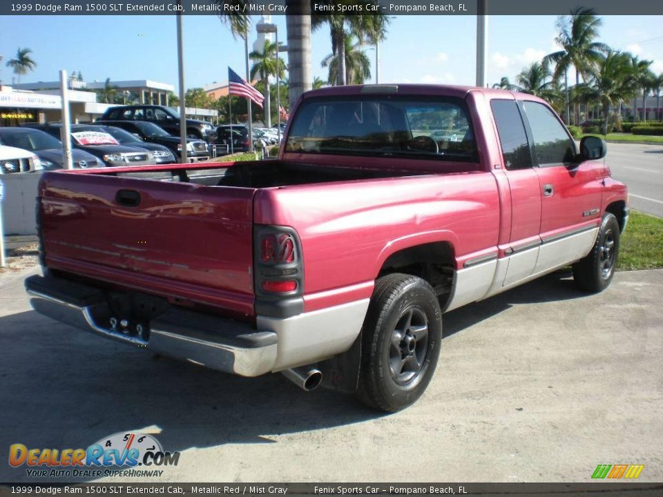 1999 Dodge Ram 1500 SLT Extended Cab Metallic Red / Mist Gray Photo #6