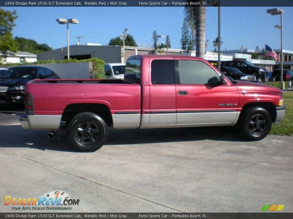 1999 Dodge Ram 1500 SLT Extended Cab Metallic Red / Mist Gray Photo #7