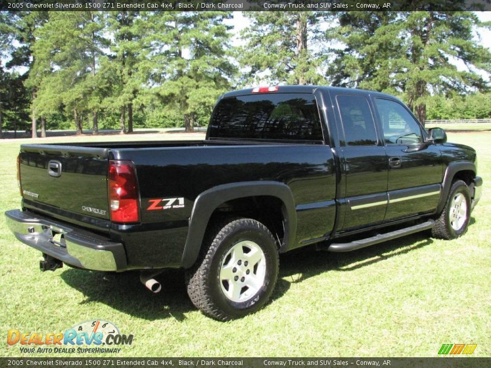 2005 Chevrolet Silverado 1500 Z71 Extended Cab 4x4 Black / Dark Charcoal Photo #5