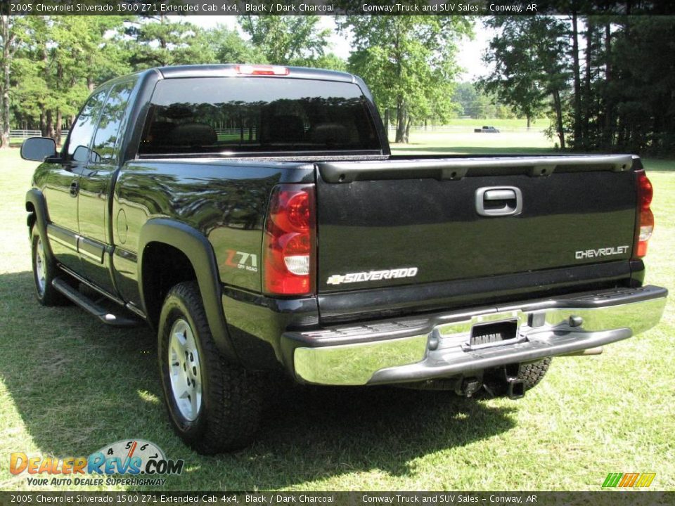 2005 Chevrolet Silverado 1500 Z71 Extended Cab 4x4 Black / Dark Charcoal Photo #7
