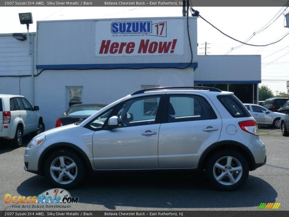 2007 Suzuki SX4 AWD Silky Silver Metallic / Black Photo #1