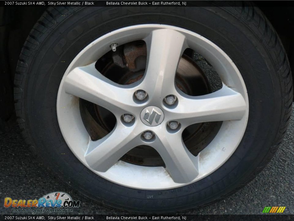 2007 Suzuki SX4 AWD Silky Silver Metallic / Black Photo #14