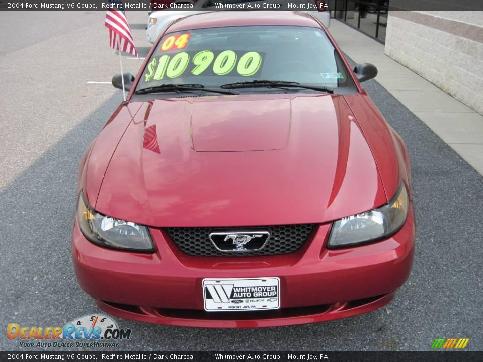 2004 Ford Mustang V6 Coupe Redfire Metallic / Dark Charcoal Photo #2