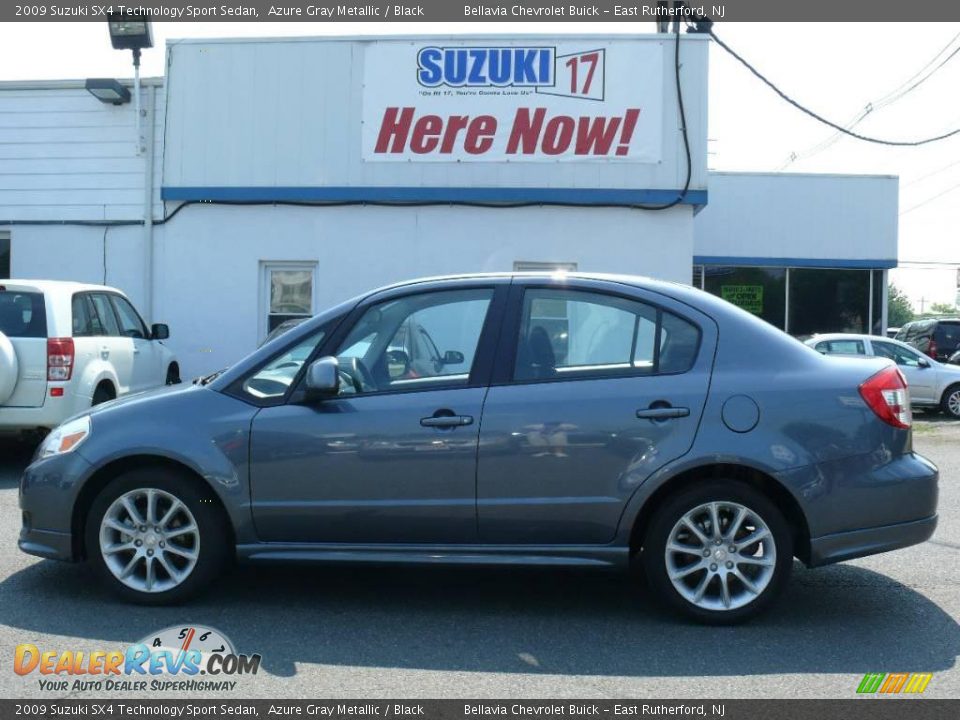 2009 Suzuki SX4 Technology Sport Sedan Azure Gray Metallic / Black Photo #1