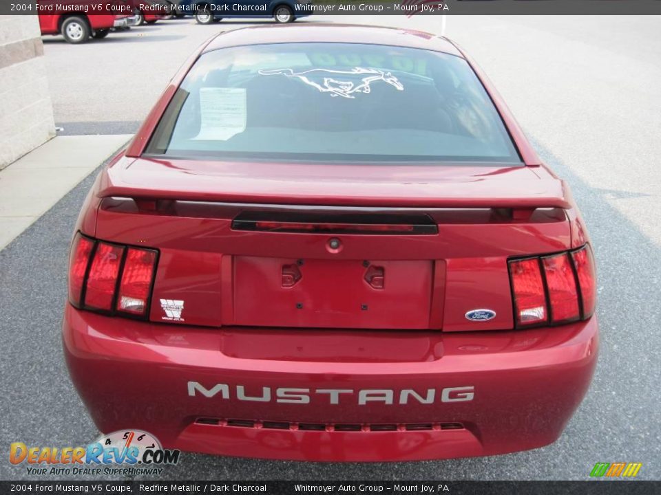 2004 Ford Mustang V6 Coupe Redfire Metallic / Dark Charcoal Photo #6