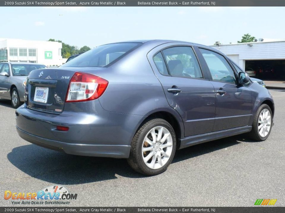 2009 Suzuki SX4 Technology Sport Sedan Azure Gray Metallic / Black Photo #4