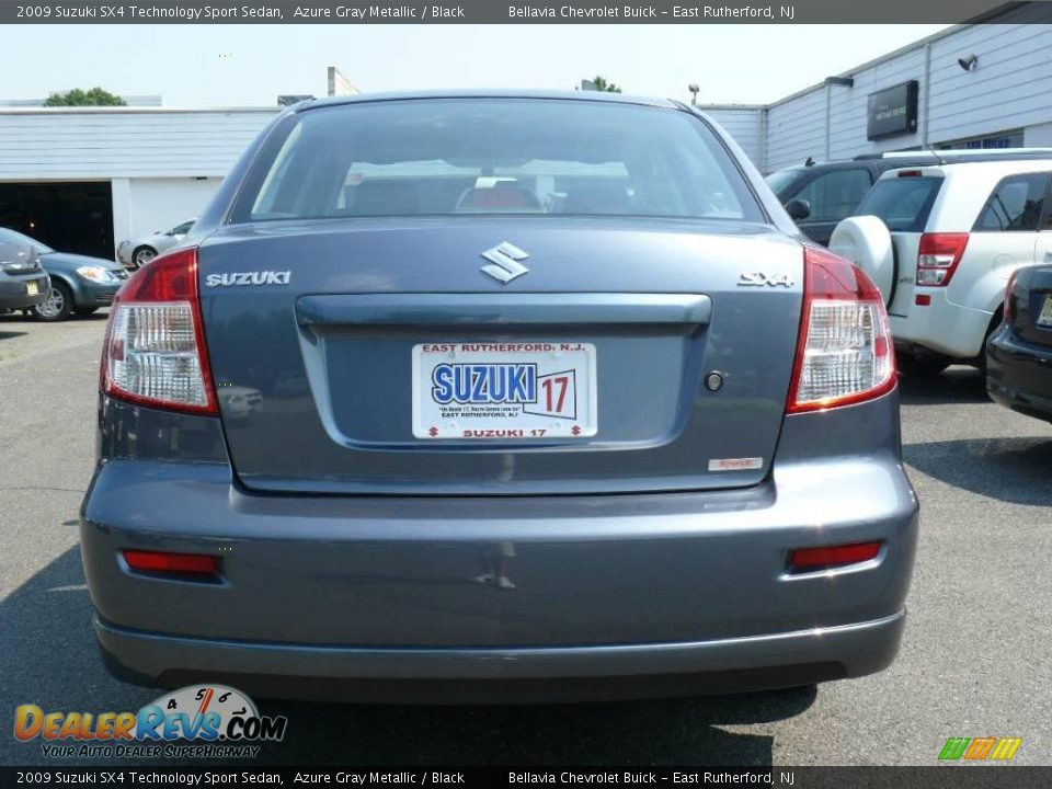 2009 Suzuki SX4 Technology Sport Sedan Azure Gray Metallic / Black Photo #5