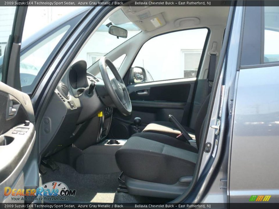 2009 Suzuki SX4 Technology Sport Sedan Azure Gray Metallic / Black Photo #7