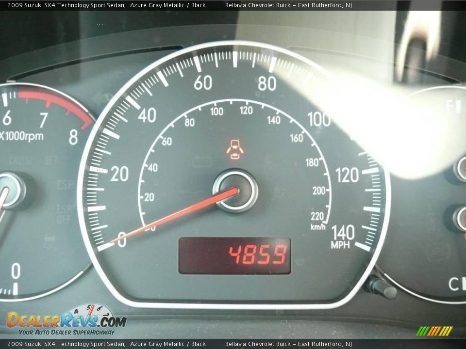 2009 Suzuki SX4 Technology Sport Sedan Azure Gray Metallic / Black Photo #11