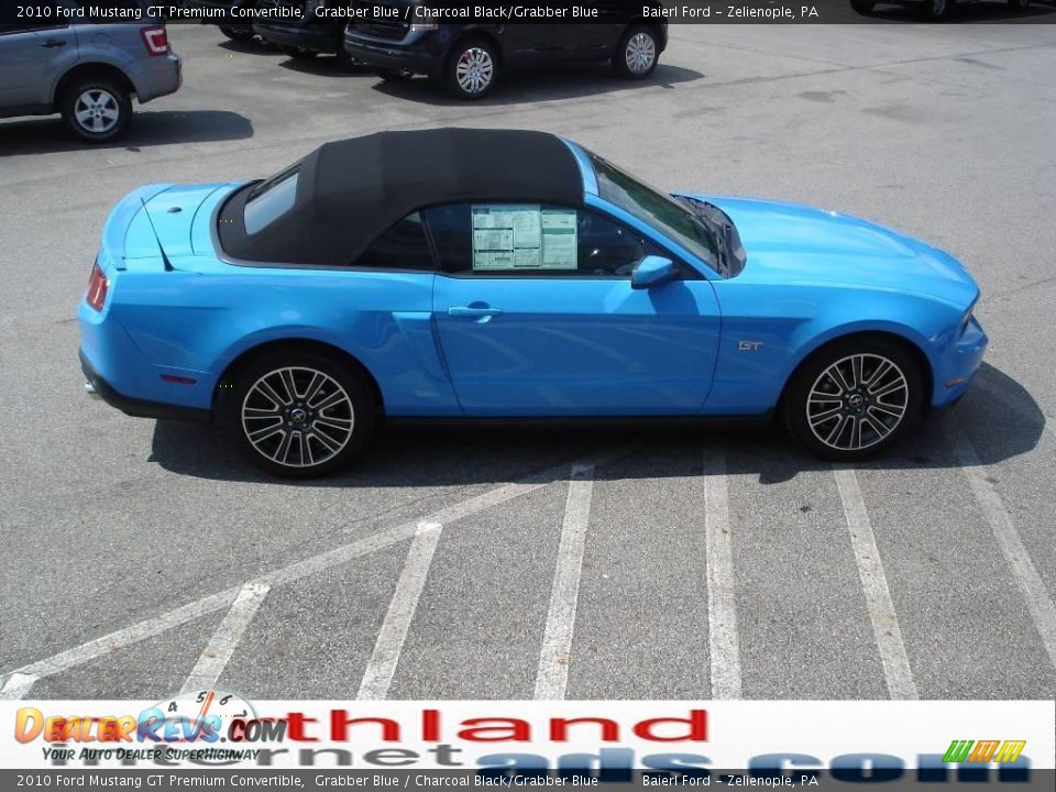 2010 Ford Mustang GT Premium Convertible Grabber Blue / Charcoal Black/Grabber Blue Photo #5