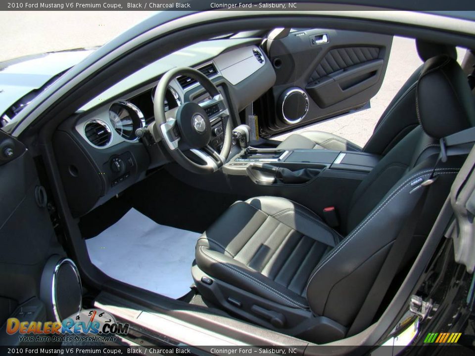 2010 Ford Mustang V6 Premium Coupe Black / Charcoal Black Photo #8
