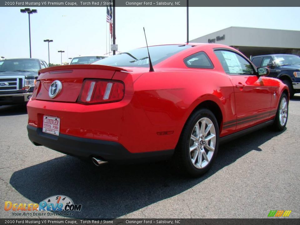 2010 Ford Mustang V6 Premium Coupe Torch Red / Stone Photo #3