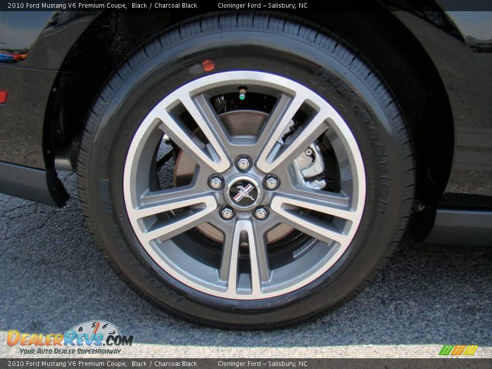 2010 Ford Mustang V6 Premium Coupe Black / Charcoal Black Photo #12