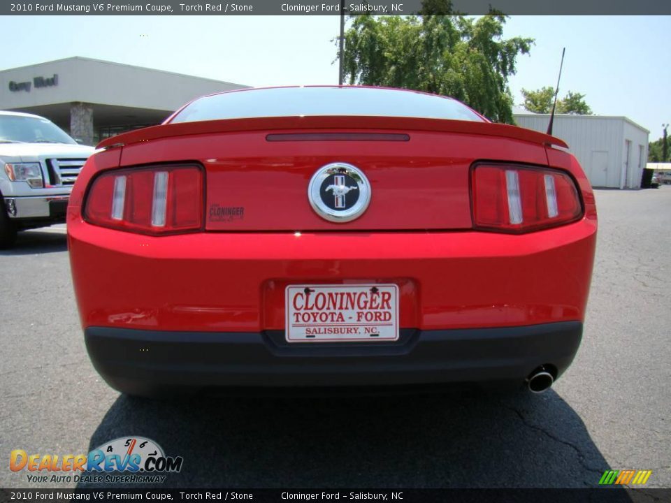 2010 Ford Mustang V6 Premium Coupe Torch Red / Stone Photo #4