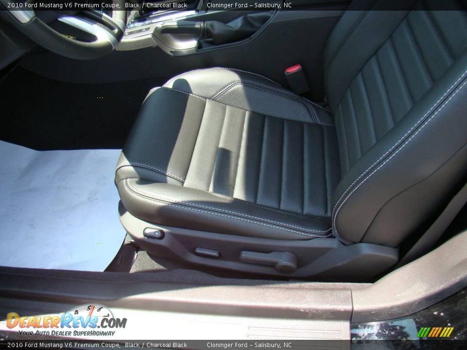 2010 Ford Mustang V6 Premium Coupe Black / Charcoal Black Photo #14