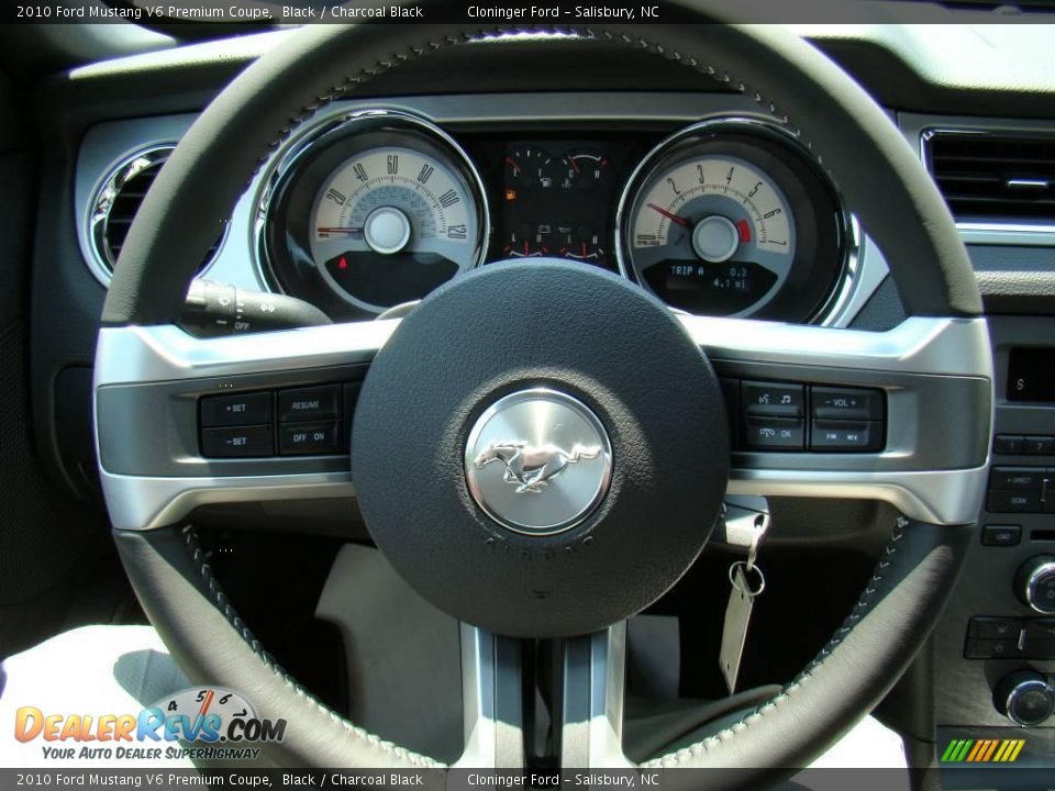 2010 Ford Mustang V6 Premium Coupe Black / Charcoal Black Photo #16