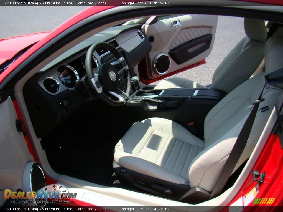 2010 Ford Mustang V6 Premium Coupe Torch Red / Stone Photo #8