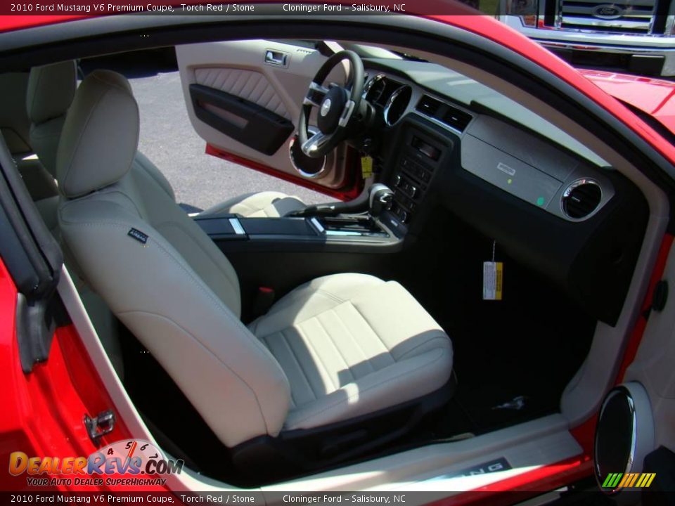 2010 Ford Mustang V6 Premium Coupe Torch Red / Stone Photo #9