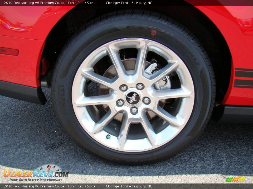 2010 Ford Mustang V6 Premium Coupe Torch Red / Stone Photo #11