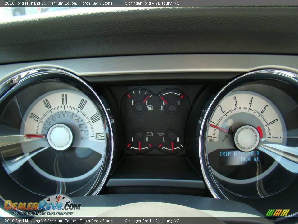 2010 Ford Mustang V6 Premium Coupe Torch Red / Stone Photo #14