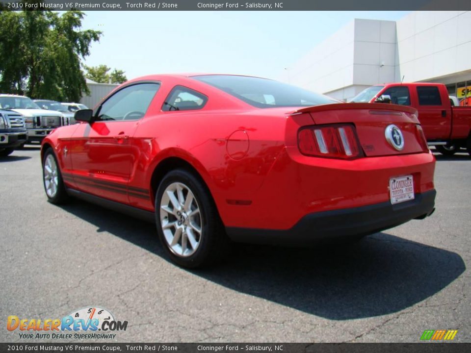 2010 Ford Mustang V6 Premium Coupe Torch Red / Stone Photo #21