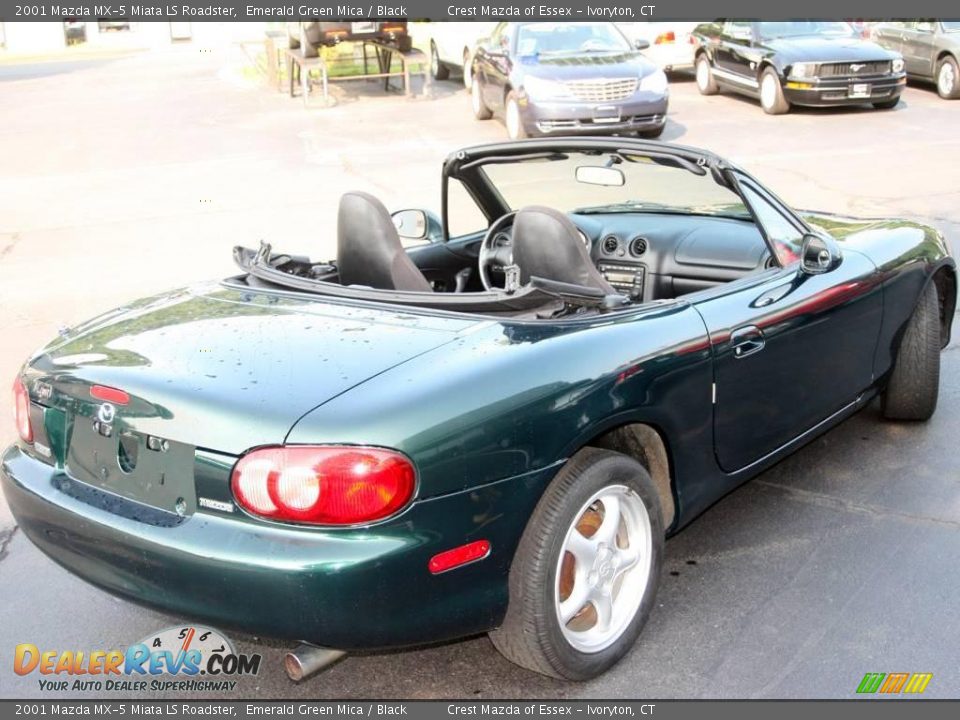 2001 Mazda MX-5 Miata LS Roadster Emerald Green Mica / Black Photo #5