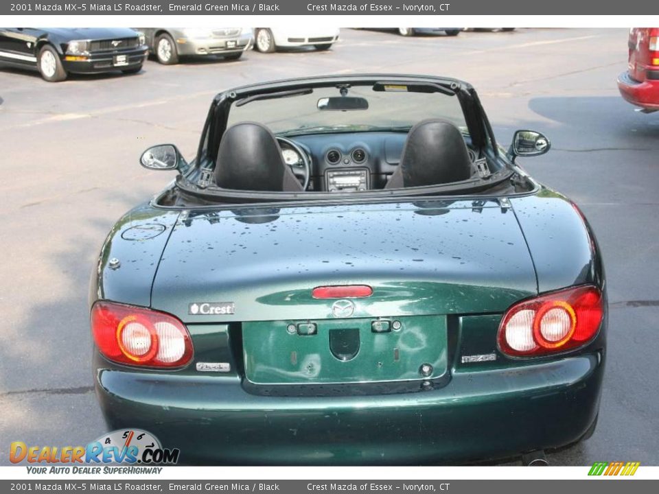 2001 Mazda MX-5 Miata LS Roadster Emerald Green Mica / Black Photo #6