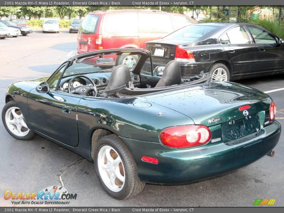 2001 Mazda MX-5 Miata LS Roadster Emerald Green Mica / Black Photo #7