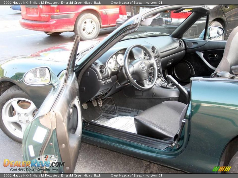 2001 Mazda MX-5 Miata LS Roadster Emerald Green Mica / Black Photo #9
