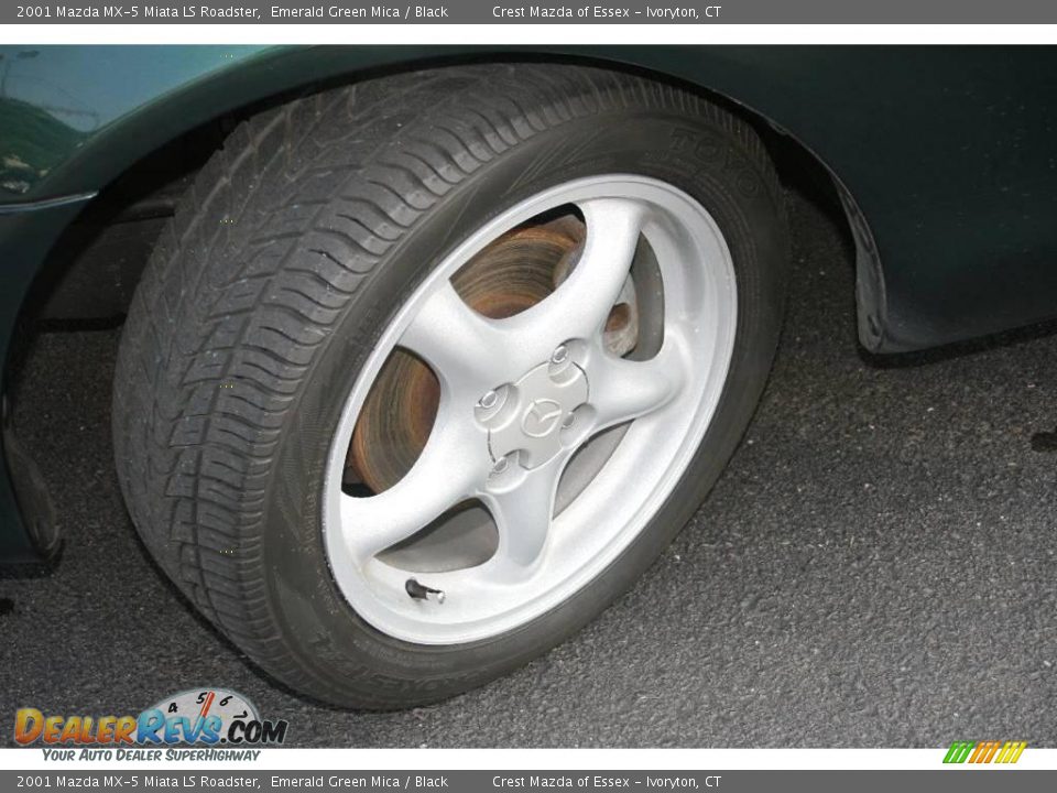 2001 Mazda MX-5 Miata LS Roadster Emerald Green Mica / Black Photo #13