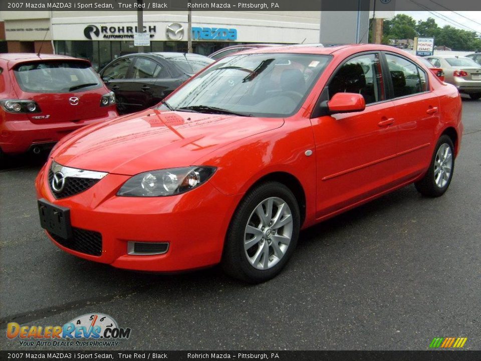 2007 Mazda MAZDA3 i Sport Sedan True Red / Black Photo #1