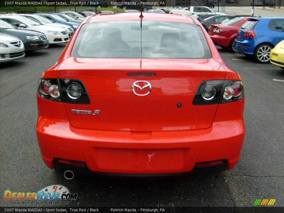 2007 Mazda MAZDA3 i Sport Sedan True Red / Black Photo #3