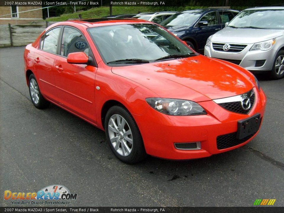 2007 Mazda MAZDA3 i Sport Sedan True Red / Black Photo #5