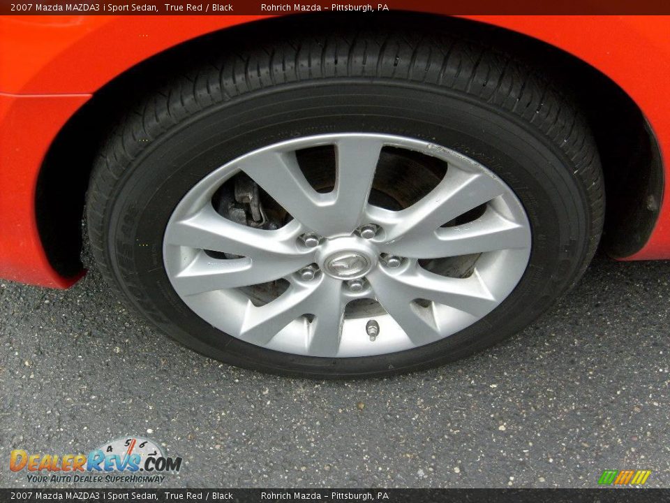 2007 Mazda MAZDA3 i Sport Sedan True Red / Black Photo #7