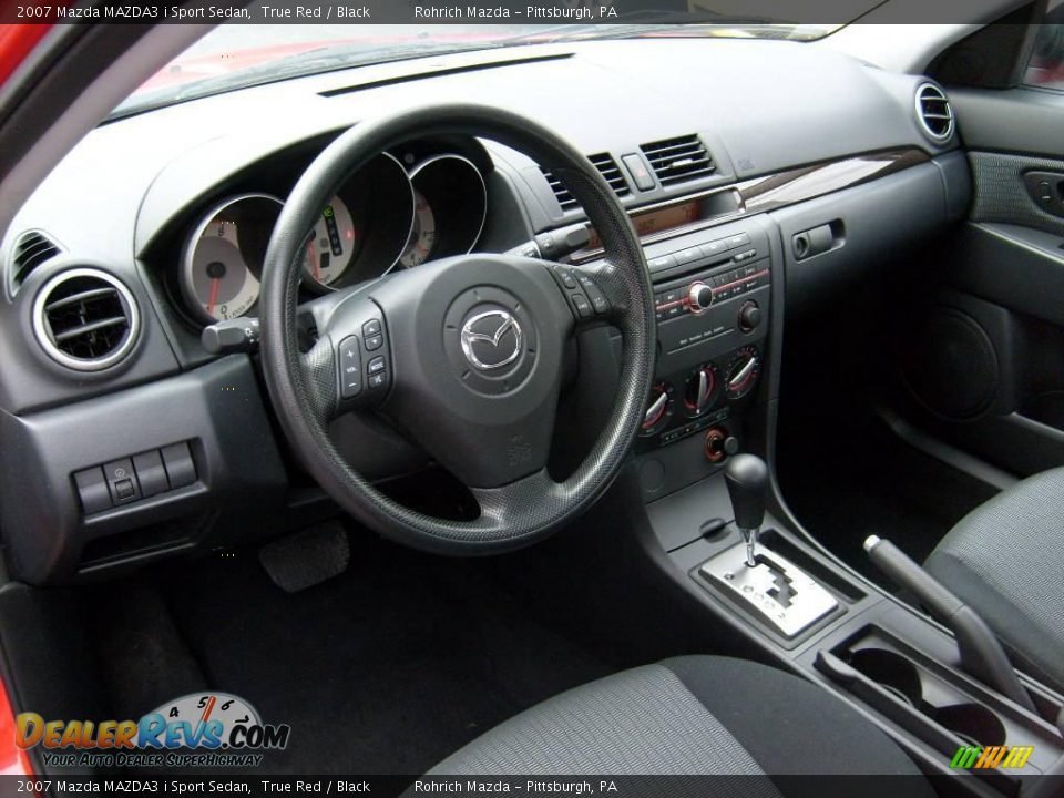 2007 Mazda MAZDA3 i Sport Sedan True Red / Black Photo #9