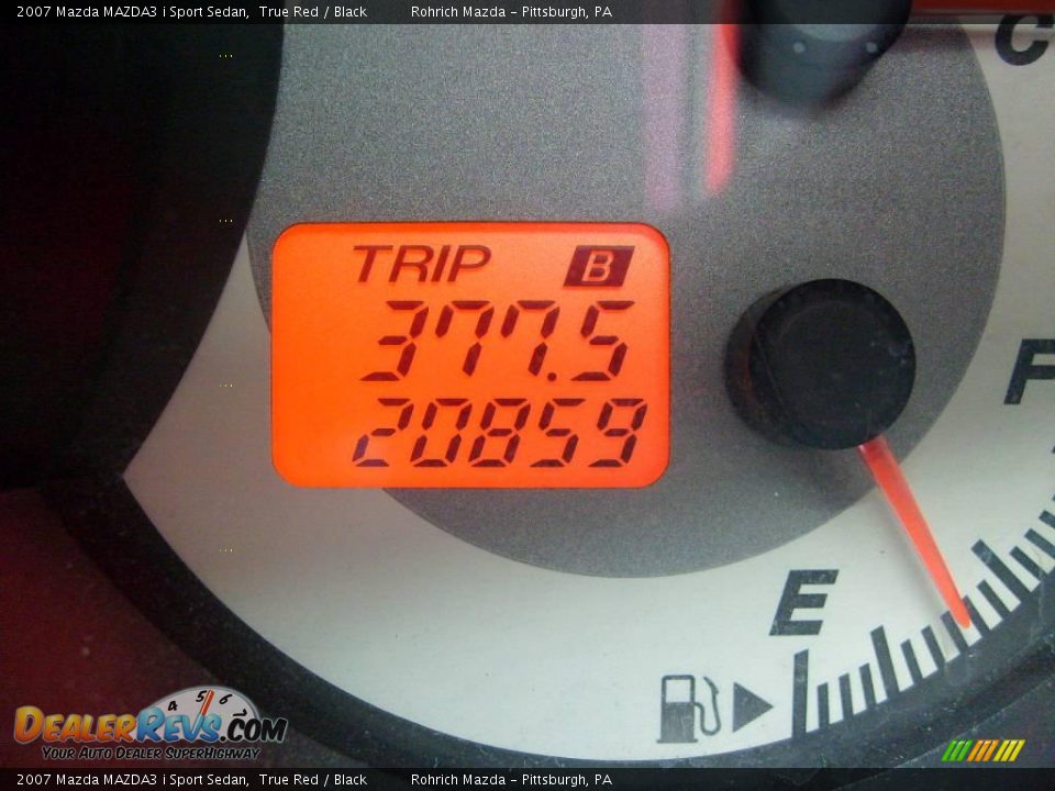 2007 Mazda MAZDA3 i Sport Sedan True Red / Black Photo #20