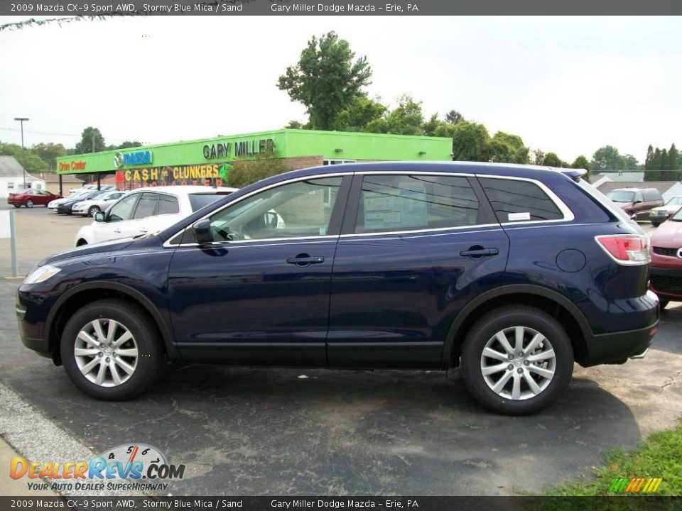 2009 Mazda CX-9 Sport AWD Stormy Blue Mica / Sand Photo #2