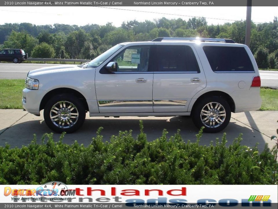 2010 Lincoln Navigator 4x4 White Platinum Metallic Tri-Coat / Camel Photo #5