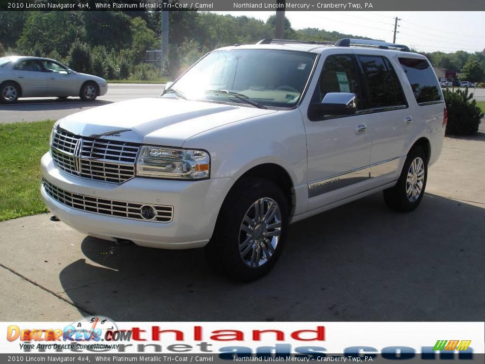 2010 Lincoln Navigator 4x4 White Platinum Metallic Tri-Coat / Camel Photo #14