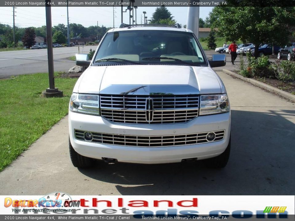 2010 Lincoln Navigator 4x4 White Platinum Metallic Tri-Coat / Camel Photo #15